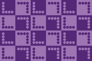 A purple and white checkered pattern with dots vector
