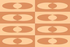 A pattern with circles in orange and brown vector