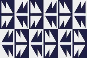 A pattern with white and blue triangles vector