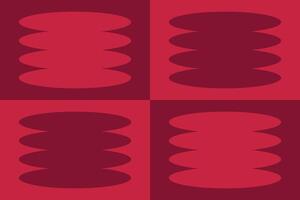 A red and black background with a pattern of circles vector