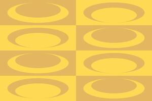 A yellow background with circles on it vector