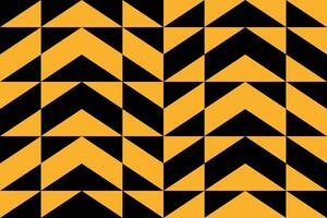 A black and yellow chevron pattern vector
