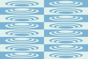 A blue and white striped pattern with circles vector