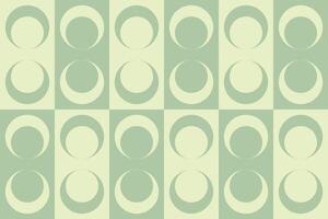 A green and white pattern with circles vector