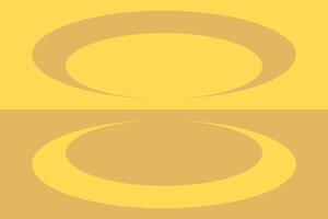 A yellow background with two circles in the middle vector