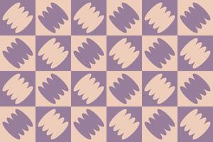 A purple and beige checkered pattern vector