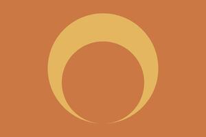 An orange and gold circle with a white oval in the middle vector