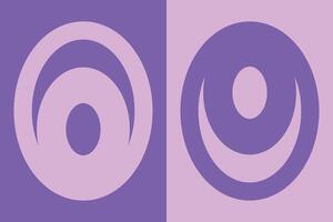 Two circles with the same color and shape vector