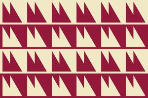 A pattern with red and white triangles vector