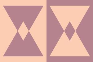 A purple and pink background with two triangles vector