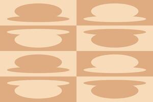 A pattern of hats on a brown background vector