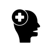 Icon a mental health, isolated against a clean background., vector