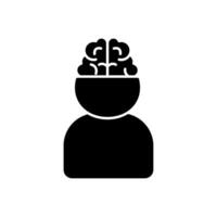 Icon a head, isolated against a clean background vector