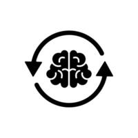 Icon a thinking, isolated against a clean background, vector