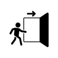Icon a emergency exit vector