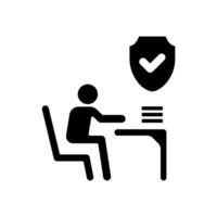 Icon a workplace security, isolated against a clean background. vector