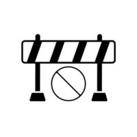 Icon a restricted area, isolated against a clean background., vector