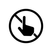 Icon a do not touch, vector
