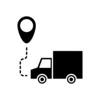 Icon a delivery location, isolated against a clean background. vector