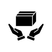 Icon a box delivery, isolated against a clean background. vector