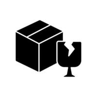 Icon a fragile, vector