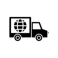 Icon a worldwide delivery, isolated against a clean background. vector