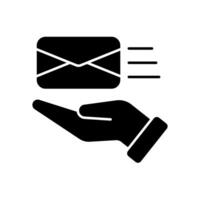 Icon a mail delivery, isolated against a clean background. vector