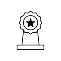 Icon a prize, isolated against a clean background. vector