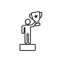 Icon a triumph, isolated against a clean background vector