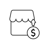 Icon a capitalization, isolated against a clean background., vector