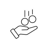Icon a dividend, isolated against a clean background.. vector