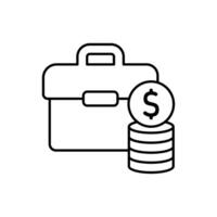 Icon a portfolio isolated against a clean background. vector