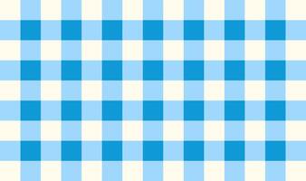 Blue and white gingham checkered pattern inspired by Bavarian tablecloth. Seamless textile background for design and print vector