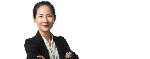 Businesswoman portrait confidence in a professional setting photo