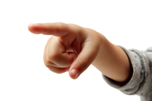 Child pointing hand gesture png