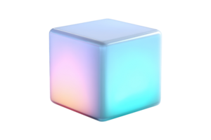 Digital art studio cube close-up png