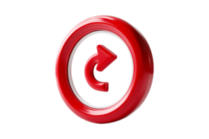 Digital red circular button ui png