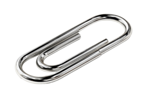Minimalist paperclip design close-up png