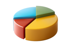 Colorful pie chart data visualization png