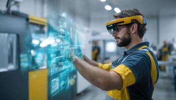 Modern manufacturing augmented reality and innovation photo