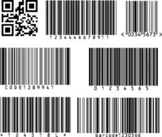 Illustration of barcode scan code QR code collection vector