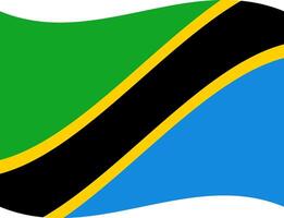 Tanzania waving flag illustrator of national icon vector