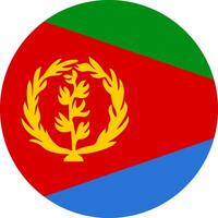 Eritrea flag illustrator national of round vector