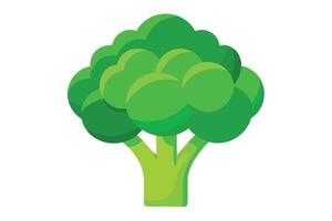 Vibrant Green Broccoli Illustration A Fresh, Healthy, and Appealing Image for Vegan and Vegetarian Diets vector