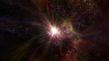 Cosmic Explosion Starburst in Space Loop video