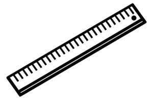 Simple Black and White Ruler Illustration A Clean, Minimalist Design for Measuring and Geometry Projects vector
