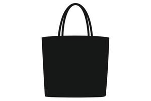 Stylish Black Tote Bag Silhouette A Simple, Elegant Design for Everyday Use - Professional digital artwork with vibrant colors and detailed composition vector