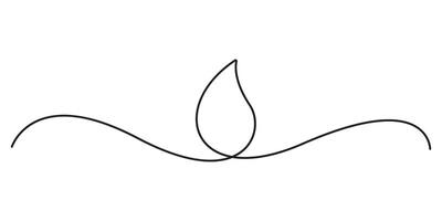 Continuous one line drawing of water drop. Water drop line icon. One line drawing background. Water drop single line icon, Continuous one line drawing of water drop. Graphic illustration vector