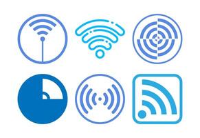 Wifi icons set design, internet connection symbol, wireless and wifi sign vector