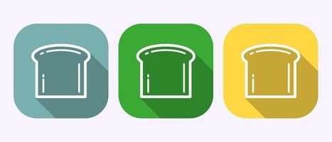Bread icon design , bakery sign in shadow button design vector